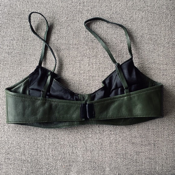 DUNDAS Black Leather Bralette Top - Picture 8 of 10